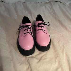 Pink platform patent leather Steve madden dress shoes